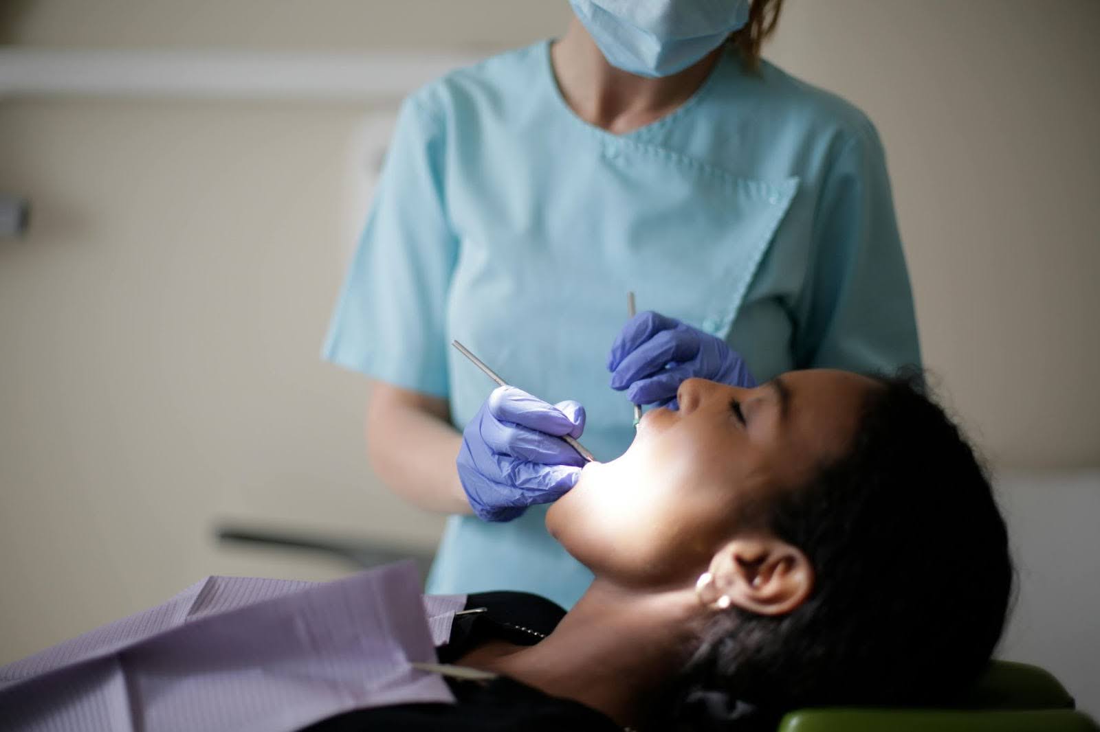 Dentist and patient